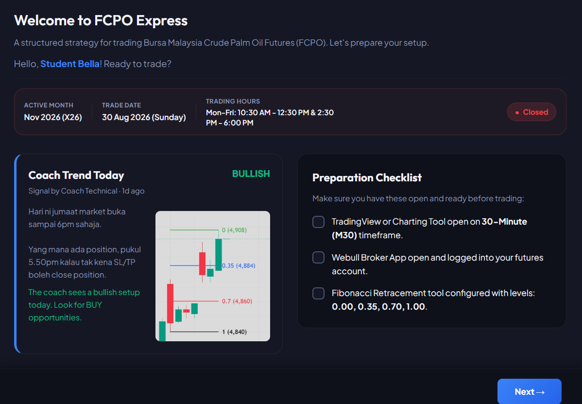 FCPO Express coaching platform