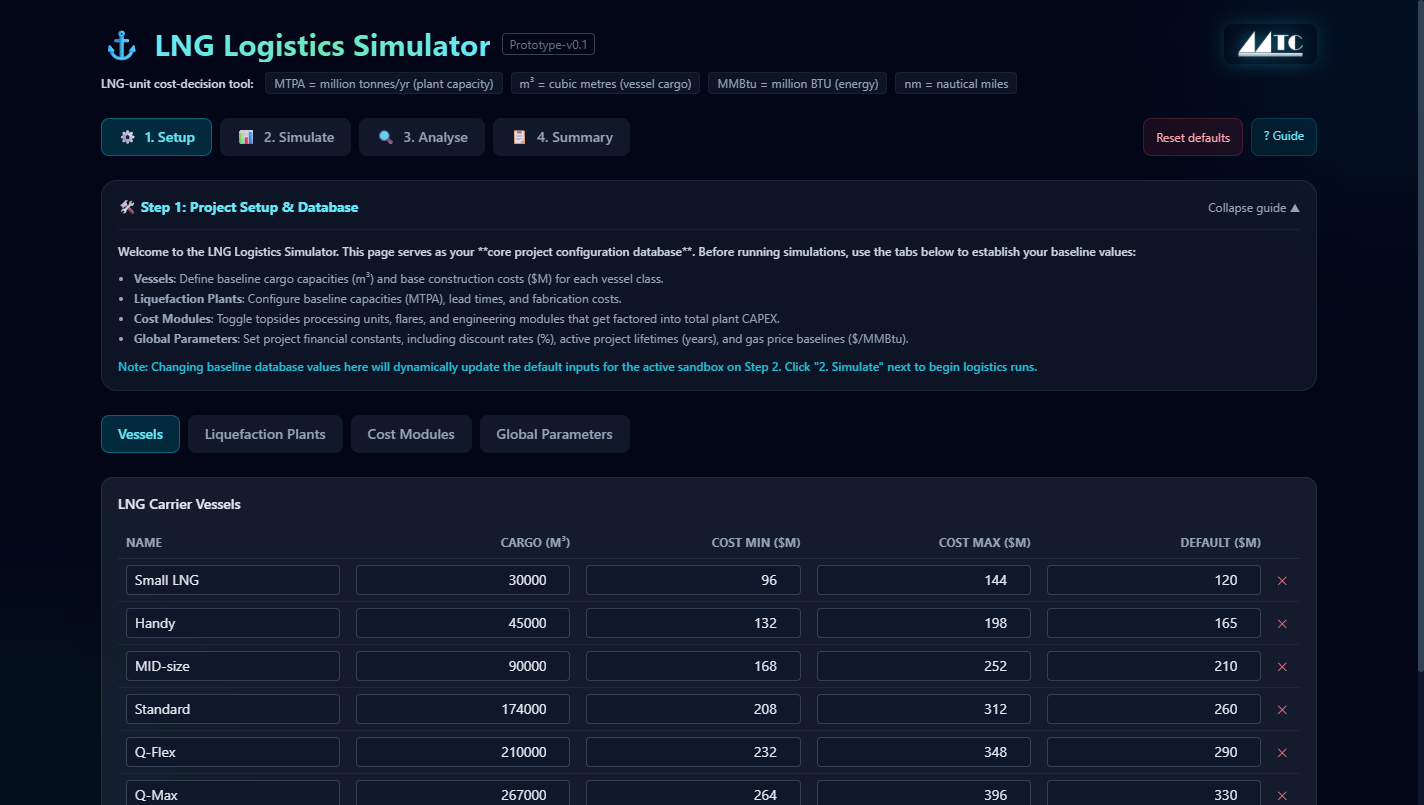 LNG Logistics Simulator