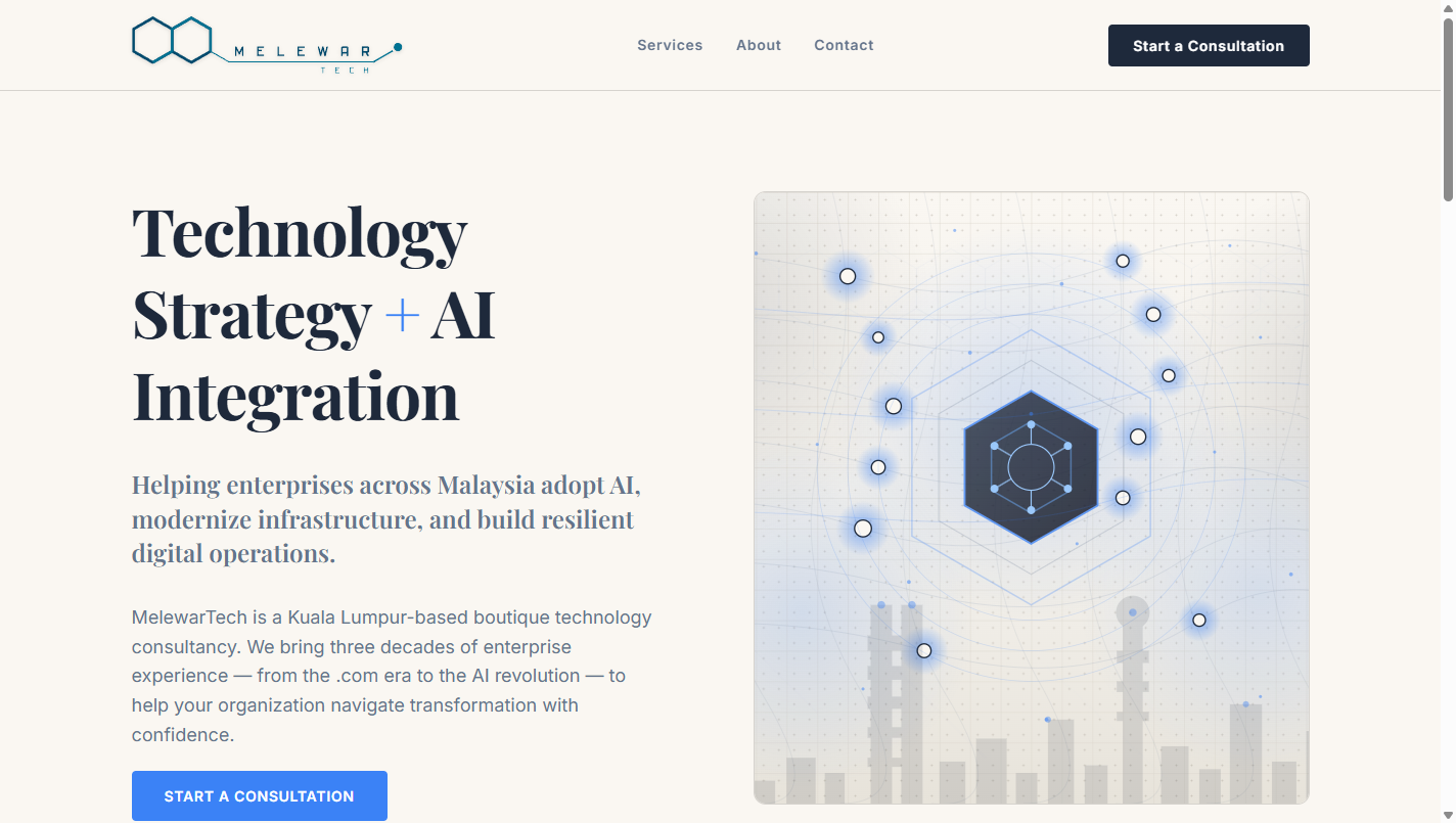 MelewarTech corporate website